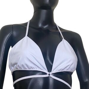 Intimately Chic White Halter Bikini Top by Free People. Sz.  XL.